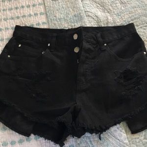 Forever 21 black jean shorts